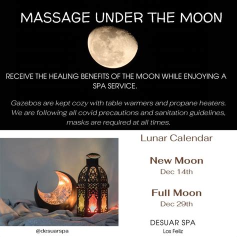 Moon Massage Spa Day Under The Moon Spa Services