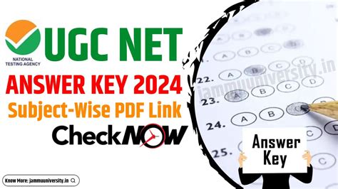 Ugc Net Answer Key 2023 Subject Wise Pdf Direct Link