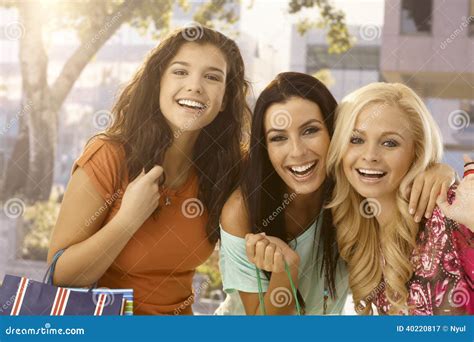 Portrait Of Happy Female Friends Stock Image Image Of Fellowship