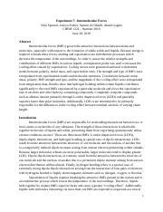 Experiment Intermolecular Forces Docx Experiment Intermolecular