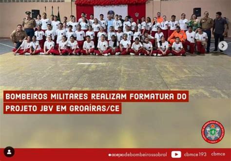 Corpo de Bombeiros realiza formatura do JBV em Groaíras