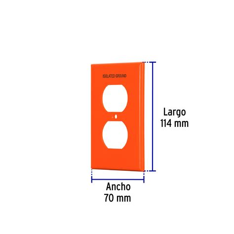 Placa para contacto dúplex tierra aislada línea estándar Placas 46409