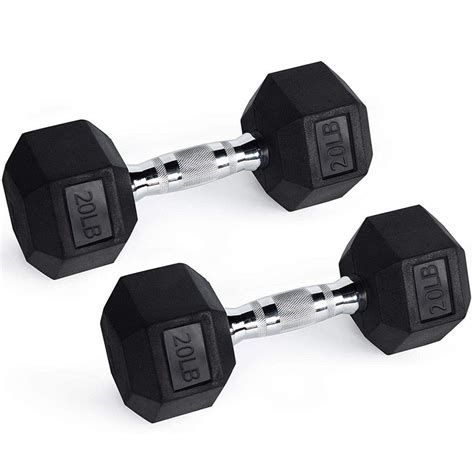 Rubberized Hex Dumbbell Lbs Hexagon Dumbbells With Metal Handle On