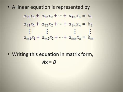 Gaussian Elimination Method And Homogeneous Linear Equation Ppt