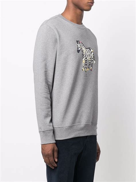 PS Paul Smith Zebra Print Crew Neck Sweatshirt Farfetch