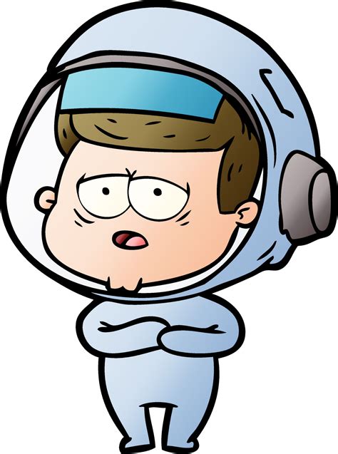 Astronauta Cansado Dos Desenhos Animados Vetor No Vecteezy