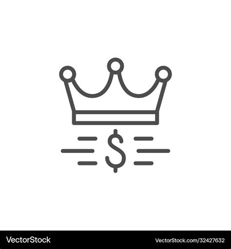 Royalty Program Line Outline Icon Royalty Free Vector Image