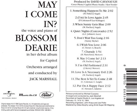 May I Come In Blossom Dearie CD Album Muziek Bol