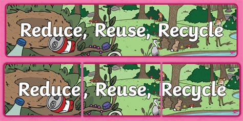 Reduce Reuse Recycle Banner Twinkl Originals Twinkl