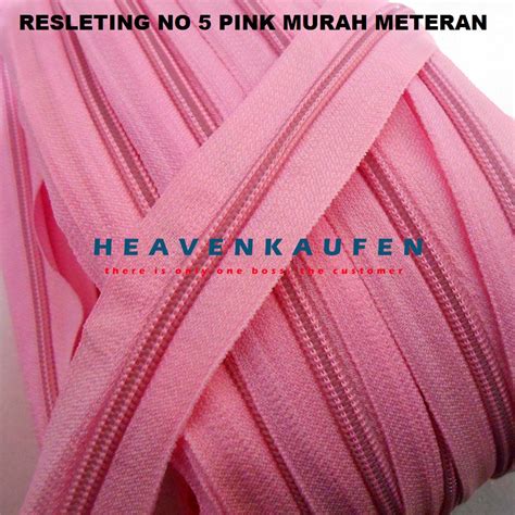 Jual Resleting Coil Meteran No Pink Zipper Daun Gigi Plastik Rit