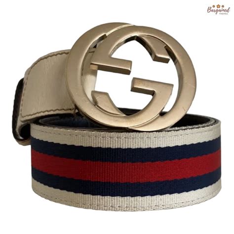 White Gucci Belt For Men