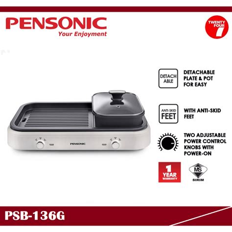 Pensonic Multi Grill Bbq Steamboat Psb G Shopee Malaysia