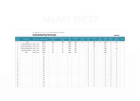 Free Salary Sheet Templates For Google Sheets And Microsoft Excel ...