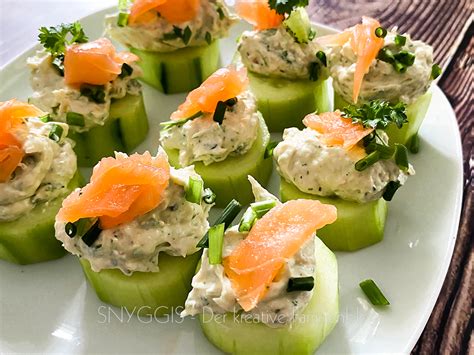 Eine Erfrischende Idee F R Das Sommerbuffet Gurken Lachs H Ppchen