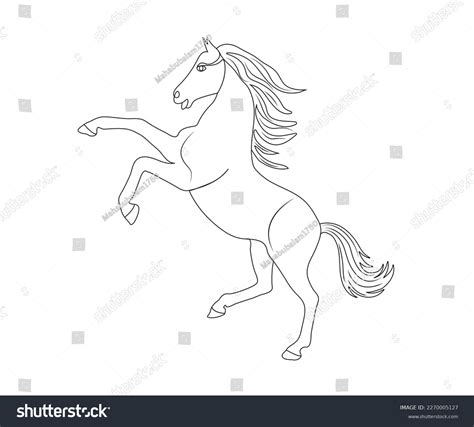 Running Horse Colored Lines Drawing Vector Stock Vector (Royalty Free ...