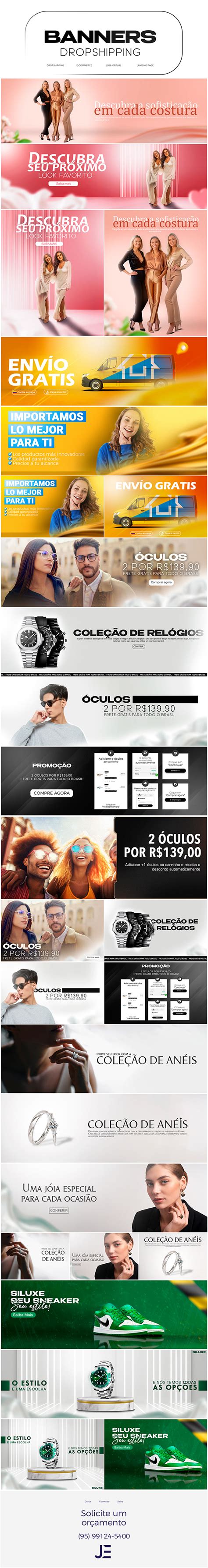 Banners Lojas Dropshipping Elegantes Behance