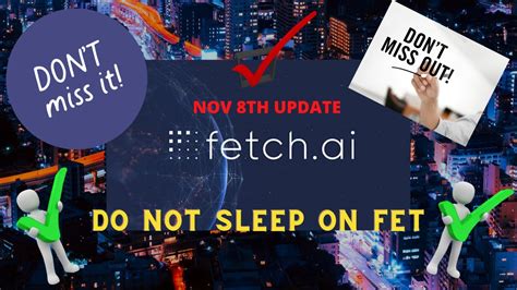 Fetch Ai Fet Update Video Do Not Sleep On The Fet Token And Here