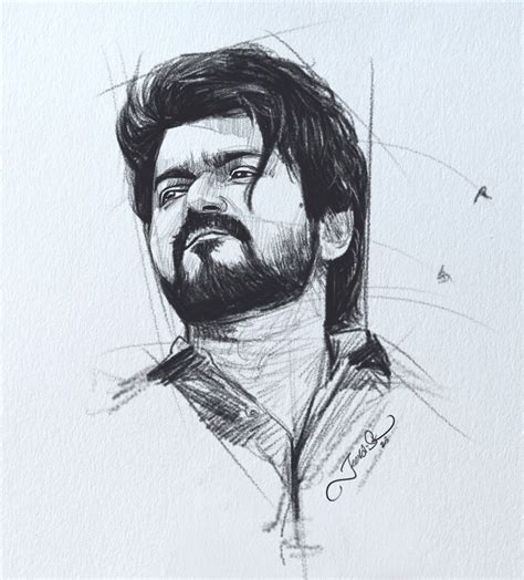 Artstation Thalapathy Vijay Pencil Sketch 2023 51 Off