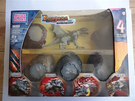 Mega Bloks Dragons Metal Ages 4 Metal Eggs Collection 9680