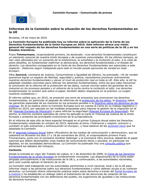 Carta De Derechos Fundamentales De La Uni N Europea