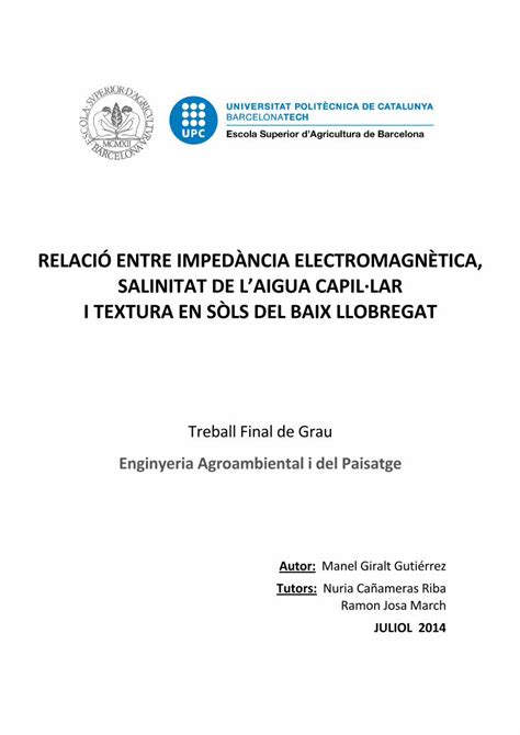 Pdf Relaci Entre Imped Ncia Upcommons Upc Edu Bitstream Handle