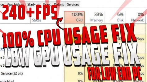 How To Fix 100 Cpu Usage Low Gpu Usage And Increase Fps While Gaming Optimize Cpu In 2023