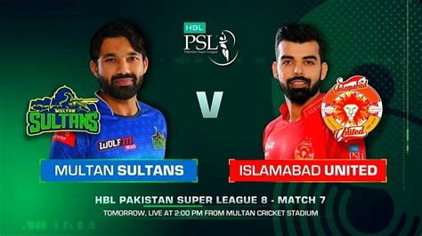 Multan Sultans Vs Islamabad United 7th Match Live Cricket Score Ms