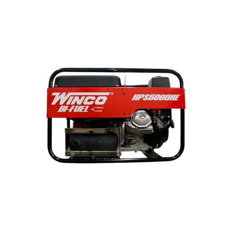 Winco Bi Fuel Generator Hps6000he 5500 Watt Honda Electric Start