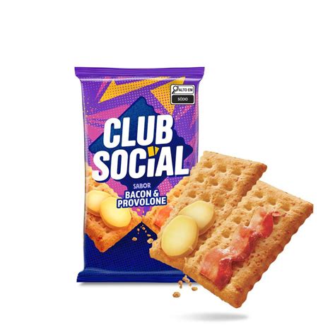 Biscoito Salgado Bacon E Provolone 141g Club Social Supermercado