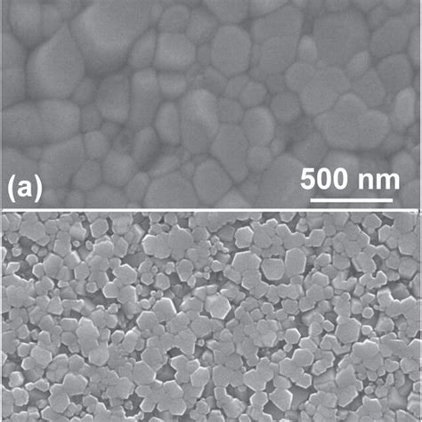 Top View Fesem Images Of A B The Zno Seed Layer And Of C Related