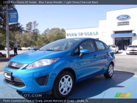 Blue Candy Metallic 2012 Ford Fiesta Se Sedan Light Stone Charcoal Black Interior Gtcarlot