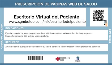 Enfermer A Blog La Receta Para Prescribir P Ginas Web De Salud