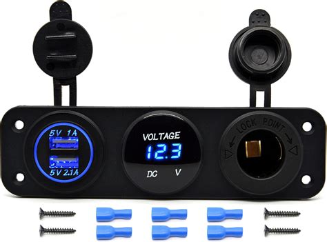 Amazon Cllena Triple Function Dual Usb Charger Led Voltmeter