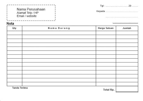 Contoh Bon Faktur Dan Perbedaannya Dengan Kwitansi