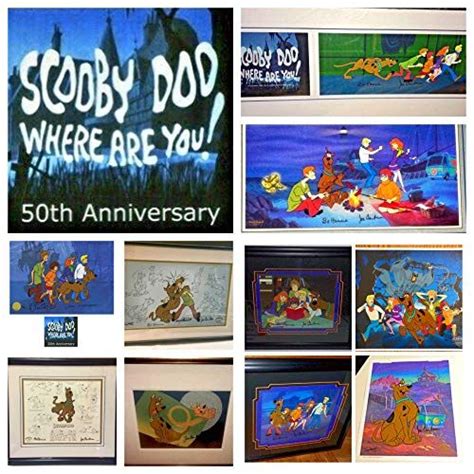 Ultimate Scooby Doo Cel Hanna Barbera Animation Signed 9 Set Rare Art