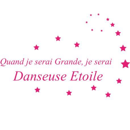 Sticker quand je serais grand danseuse étoile par décorécébo