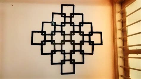 How to make diy wall || design using ice cream stick ||| hanging craft | Stick wall art, Diy ...