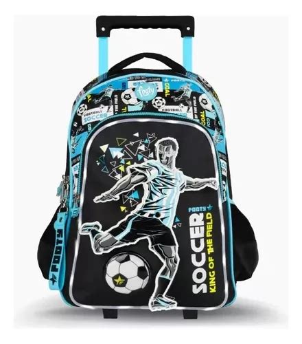 Mochila Carrito Futbol Argentina 18 Con Luz Led Footy