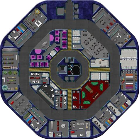 Market Level Space Station Map By Michaeltumey Tabletop Rpg Maps