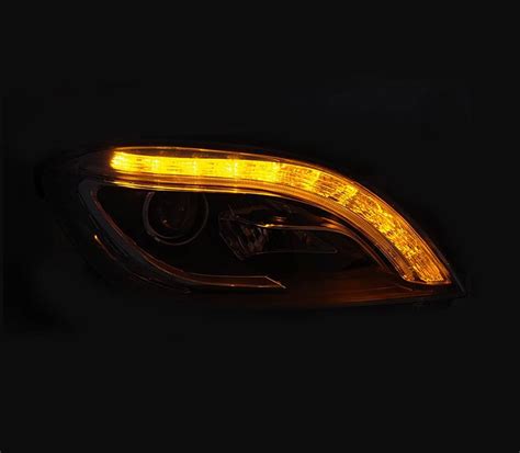 Koplampen Mercedes M Klasse W Lightbar Design Zwart Onlinecarstyling