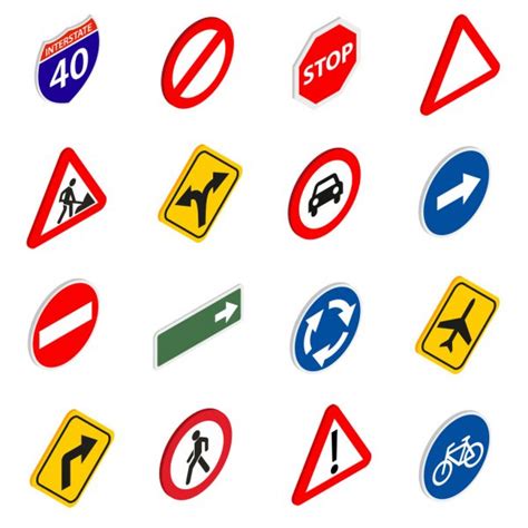 Vector Set Of Road Signs Stock Vector Dmstudio 9940286