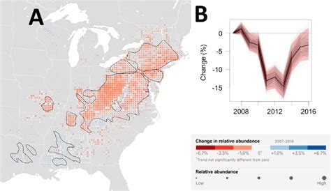 Wood Thrush Breeding Trend Map And Range Wide Population Trajectory