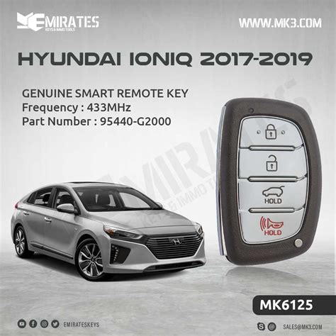 Hyundai Ioniq Smart Key Remote Mhz G Mk