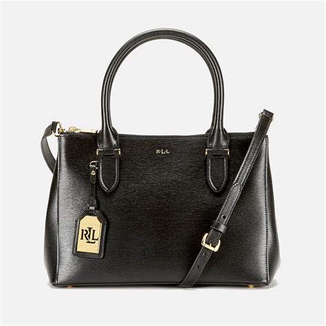 Lyst Lauren By Ralph Lauren Newbury Double Zipper Shopper Bag In Black