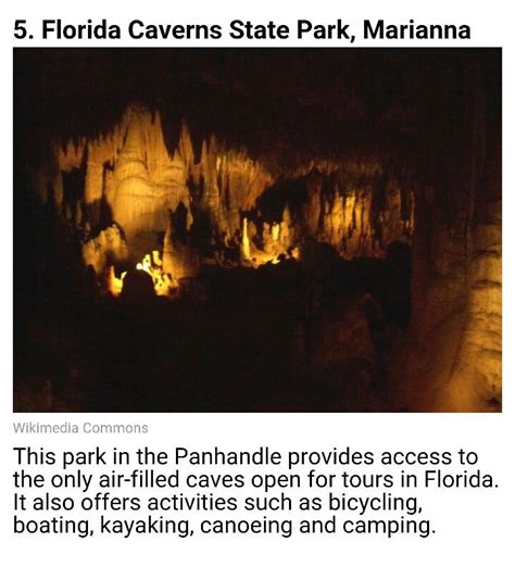 An Image Of The Inside Of A Cave At Night With Text That Reads Florida