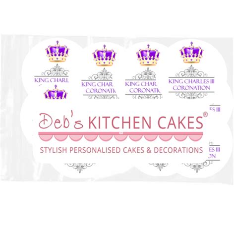 Coronation Crown Cupcake Toppers Cm X Debs Kitchen Cakes