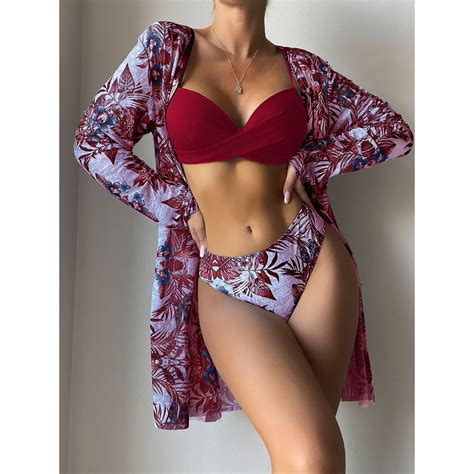 Bikini Tres Piezas Traje De Baño Nuevo Femenino Conjunto De Bikinis