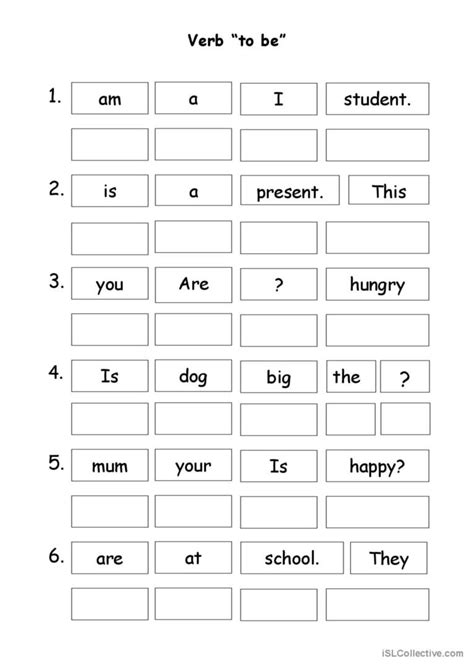 To Be Put Into The Correct Order English Esl Worksheets Pdf And Doc