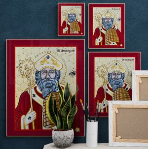 Saint Ambrose Icon Print - Sacred Image Icons