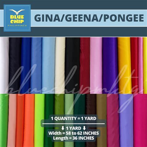 Gina Silk Cloth Pongee Fabric Tela Geena Textile 1 Yard 1 Quantity